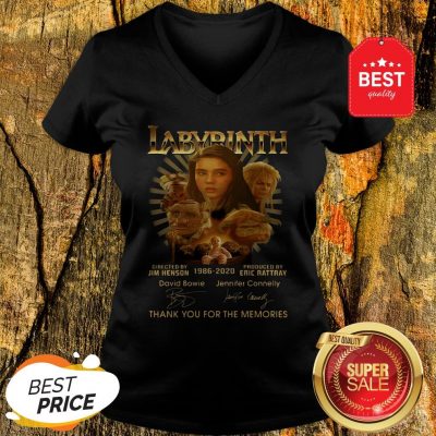 Official Labyrinth 1986 2020 Jim Henson Eric Rattray Signatures V-Neck