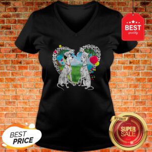 Official Disney 101 Dalmatians Pongo And Perdita V-Neck