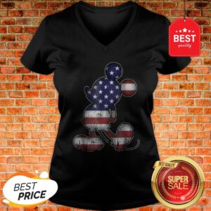 Official Disney Americana 4th Of July Mickey Mouse V-Neck