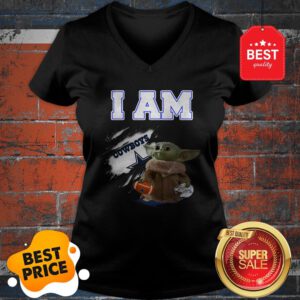 Official Baby Yoda I am Dallas Cowboys Inside Me V-Neck