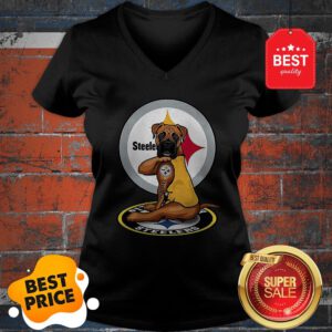Official Boxer Tatoo Pittsburgh Steelers Logo V-Neck