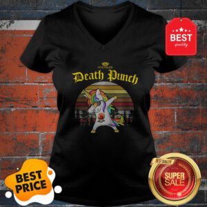 Official Dabbing Unicorn Five Finger Death Punch Vintage V-Neck