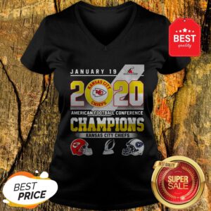 January 19 2020 American Football Conference Champions Kansas City Chiefs V-Neck