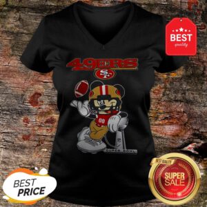 Official Disney Mickey Mouse San Francisco 49ers Super Bowl LIV V-Neck