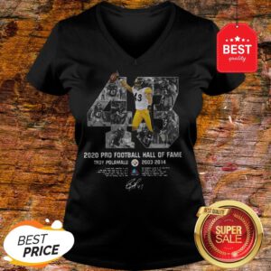 Official 43 Troy Polamalu 2020 Pro Football Hall Of Fame 2003 2014 Signature V-Neck