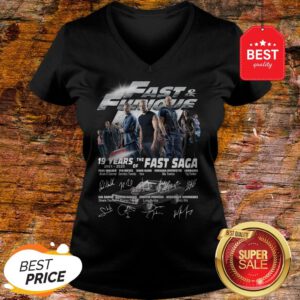 Official Fast & Furious 19 Years Of The Fast Saga 2001 2020 Signatures V-Neck