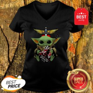 Official Baby Yoda Hug Bon Jovi 2020 Tour Star Wars V-Neck