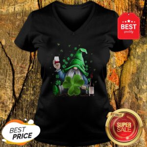 Official Gnomie Irish Drink Wine St. Patrick’s Day V-Neck