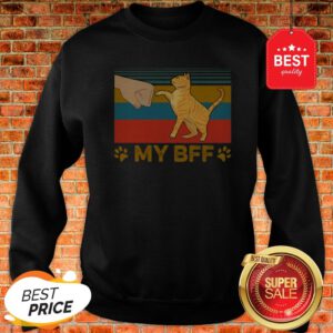 Official My BFF Paw Cat Vintage Sweatshirt