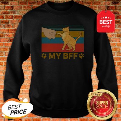 Official My BFF Paw Cat Vintage Sweatshirt