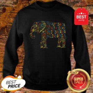 Elephant Autism Is Not A Disease It Is Border Line Genius Sweatshirt