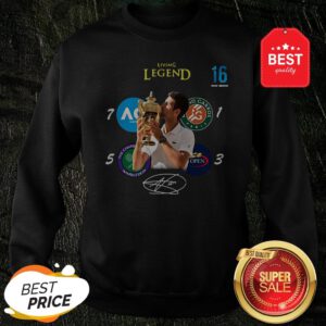Novak Djokovic Living Legend 16 Grand Slam Signature Sweatshirt