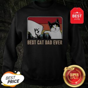 Official Best Cat Dad Ever Sunset Vintage Sweatshirt