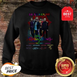 58 Years Of The Rolling Stones Logo 1962-2020 Signatures Sweatshirt