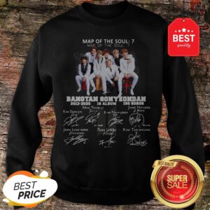 Map Of The Soul 7 Bangtan Sonyeondan 2013-2020 18 Album 199 Songs Signatures Sweatshirt