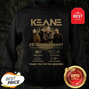 Keane 25th Anniversary 1995-2020 Signatures Thank You For The Memories Sweatshirt