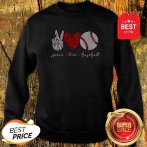 Official Diamond Peace Love Baseball Sweatshirt
