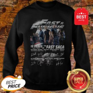 Official Fast & Furious 19 Years Of The Fast Saga 2001 2020 Signatures Sweatshirt