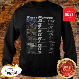 Official Fast & Furious Paul Walker Vin Diesel Dwayne Johnson Signatures Sweatshirt