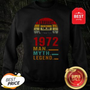 Official February 1972 Man Myth Legend Sweatshirt