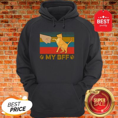 Official My BFF Paw Cat Vintage Hoodie