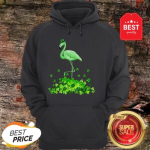 Funny Flamingo St Patricks Day Women Irish Flamingo Hoodie