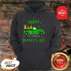 Happy Saint Patrick’s Day Cool Green Gnomes Truck Shamrock Hoodie