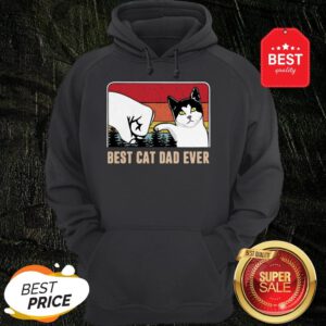 Official Best Cat Dad Ever Sunset Vintage Hoodie