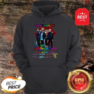 58 Years Of The Rolling Stones Logo 1962-2020 Signatures Hoodie