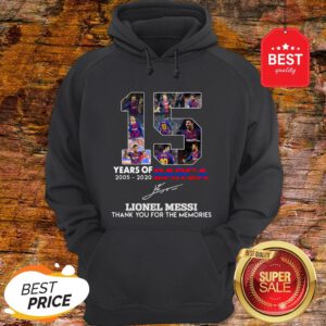 15 Years Of Barcelona Signature Lionel Messi Thank For Memories Hoodie