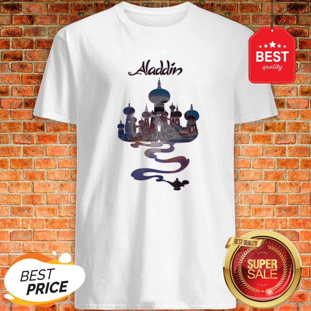 Official Disney Aladdin Genie Lamp Agrabah Fill Poster Shirt