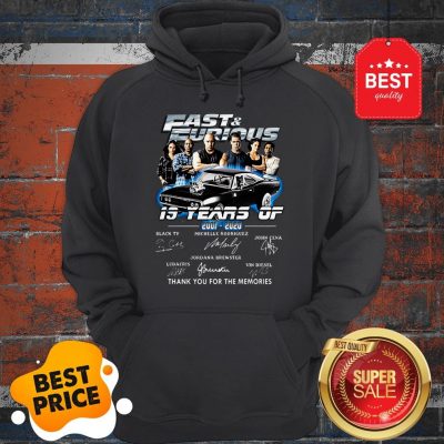 Fast And Furious 2001-2020 Thank You For The Memories Signatures Hoodie