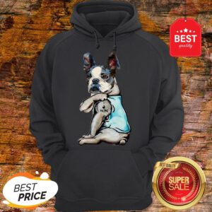 Official Boston Terrier I Love Mom Tattoo Hoodie