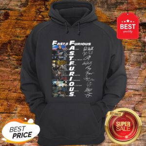 Official Fast & Furious Paul Walker Vin Diesel Dwayne Johnson Signatures Hoodie