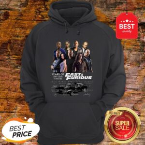 Official Fast & Furious Years Of 2001 2020 10 Movies Signatures Hoodie