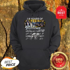 Official 19 Years Of 2001 2020 Fast And Furious 10 Films Signatures Hoodie