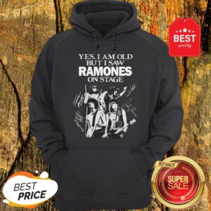 Official Yes I Am Old But I Saw Ramones On Stage Signatures Hoodie