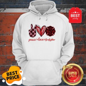 Official Peace Love Cure Firefighter Hoodie