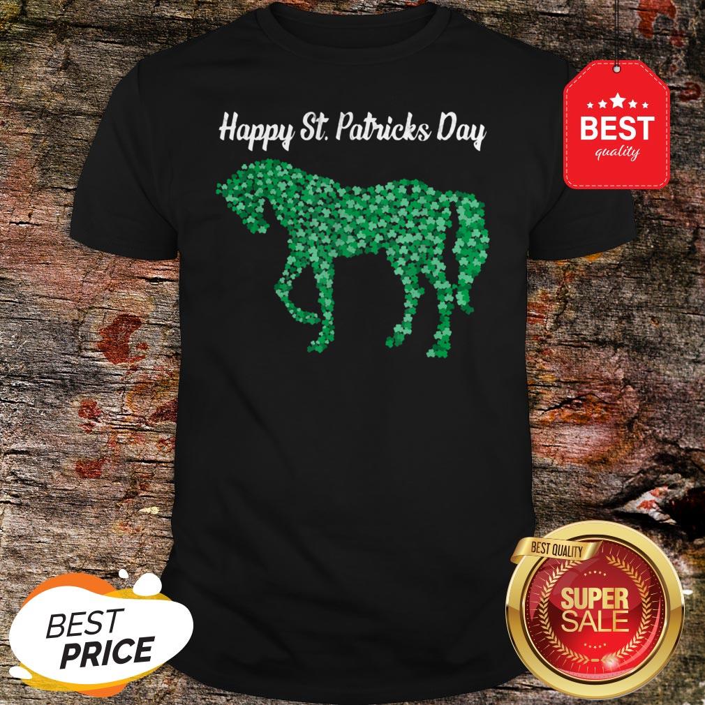 Official Horse Shamrock Horse Riding Lover St Patricks Day Shirt