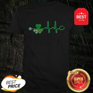 Irish Nurse Heartbeat Stethoscope St. Patricks Day Outfit Shirt