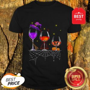 Funny Wine Glass Of Witchcraft Halloween Vintage Shirt