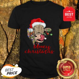 Nice Mooey Christmas Cow Heifer Farmer Xmas Gift Tee Shirt