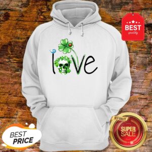 Official Love Skull Shamrock St Patricks Day Hoodie