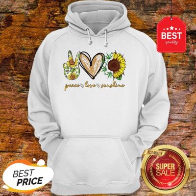 Official Peace Love Sunshine Weed Sunflower Hoodie