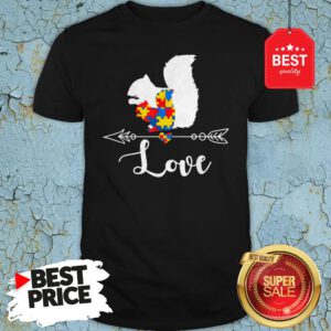 Autism Awareness Squirrel Hearts Love Gifts Shirt