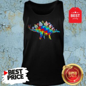 Autism Awareness Stegosaurus Dinosaur Tank Top