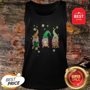 Official St Patrick’s Day Leopard Gnomes St Pattys Day Tank Top