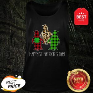 Beautiful Leopard Buffalo Plaid Penguin St Patrick’s Day Tank Top