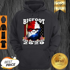 Bigfoot For President 2020 American Flag Hoodie