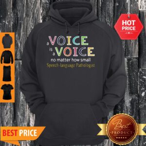 A Voice Is A Voice No Matter How Small Speech Language Pathologist Hoodie